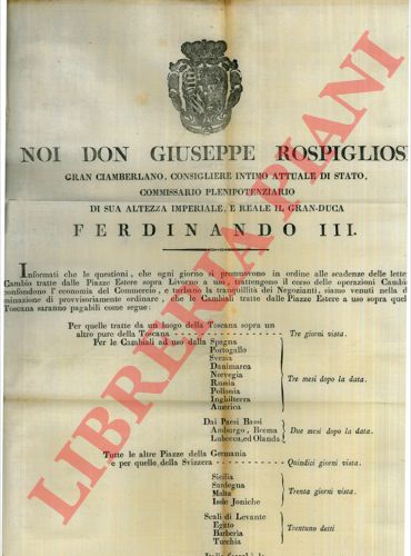 - - Determinazione provvisoria di ordinare che le cambiali tratte dalle Piazze Estere vengano pagate in determinata maniera.