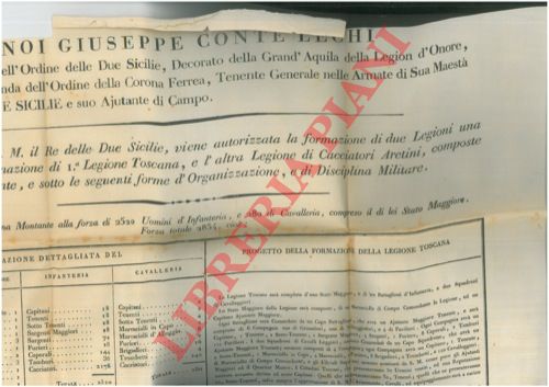 - - Autorizzazione per la formazione di due Legioni.