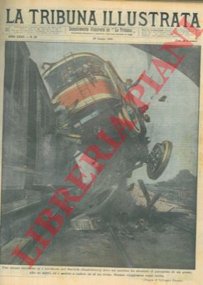 Pisani V. - - Un treno viene investito da un autobus caduto dal parapetto di un ponte.