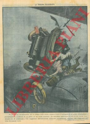 Pisani V. - - Un auto precipita da un ponte schiantandosi poi su un treno express, creando vari feriti.