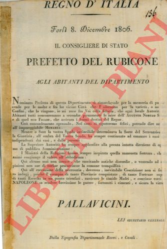 - - Discorso del Prefetto del Rubicone agli abitanti del Dipartimento di Forl