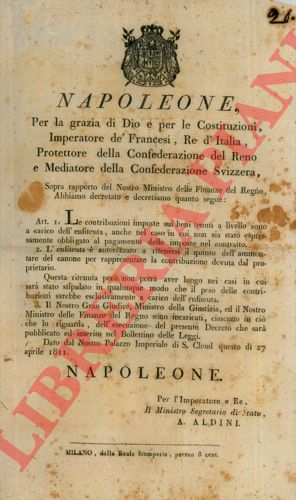 - - Regole sulle Contribuzioni imposte sui beni.