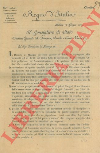 - - Regolamentarizzazione del bollo per le spedizioni.