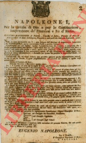 - - Regolamentarizzazione dell'Amministrazione dei comuni.