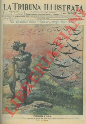 MINARDI A. - - Le rondini che ritornano con la Primavera portano la speranza delle vittorie dei soldati che combattono per la grandezza d'Italia.