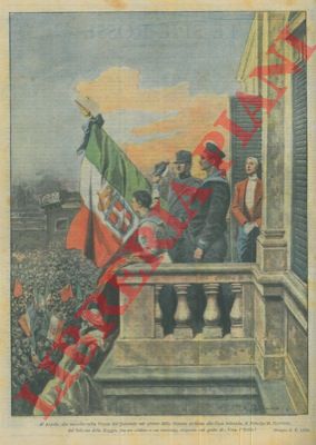 ABBO E. - - Il popolo sulla Piazza del Quirinale acclama il Principe del Piemonte.