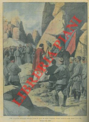 ABBO E. - - Un cappellano militare celebra la messa sull'aspra catena del Carso.