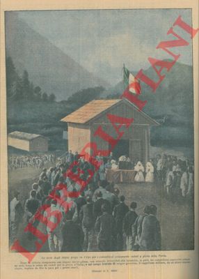 ABBO E. - - La piet degli alpini prega sull'Alpe i commilitoni eroicamente caduti a gloria della Patria.