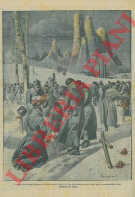 ABBO E. - - I nostri soldati mettono fiori sulle tombe dei caduti.