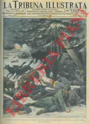 MINARDI A. - - Soldati austriaci sparano su lupi e orsi che straziano i feriti sui campi di battaglia.