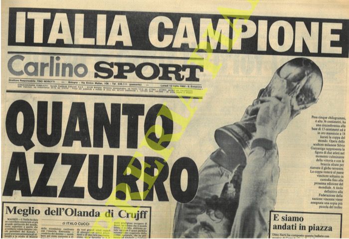 - - Italia campione.