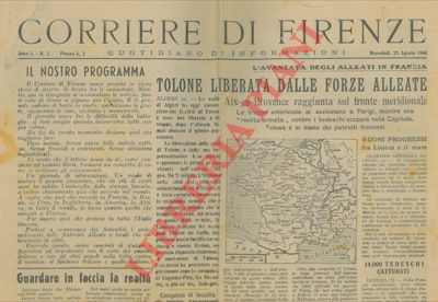 - - Parigi occupata dai patrioti francesi. De Gaulle entra nella capitale tra deliranti manifestazioni di giubilo.