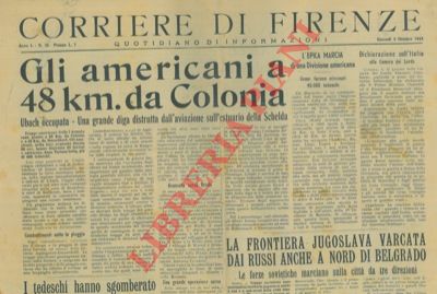 - - Avanzate in Grecia, Balcani e Nord Europa degli Alleati.