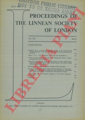 - - Proceedings of The Linnean Society of London.