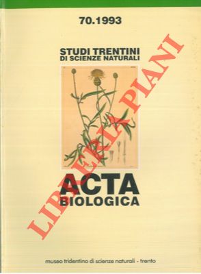 - - Acta biologica. Studi trentini di scienze naturali.