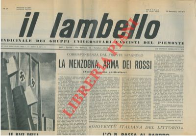 - - Il lambello. Quindicinale dei gruppi universitari fascisti del Piemonte.