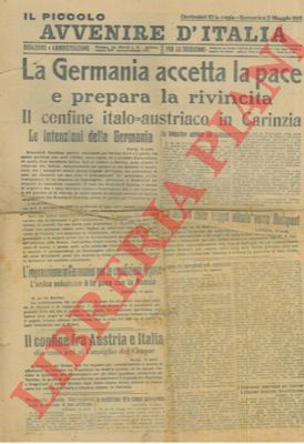 - - La Germania accetta la pace e prepara la rivincita.