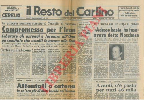 - - Alighiero Noschese si  ucciso con un colpo di pistola.