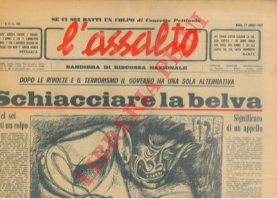 - - L'asso di bastoni. Bandiera di riscossa nazionale.