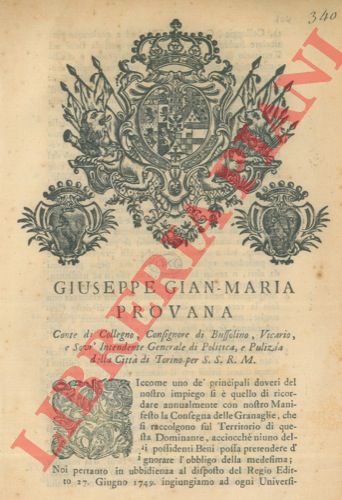 - - Obbligo di consegna delle granaglie.