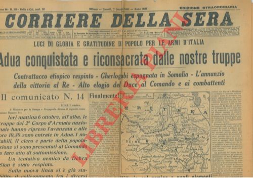 - - Adua conquistata e riconsacrata dalle nostre truppe.