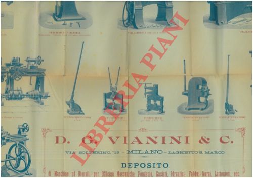 D. G. VIANNINI & C. Milano - - Macchine utensili per Officine Meccaniche, Fonderie, Gasisti, Idraulici, Fabbri-ferrai, Lattonieri,