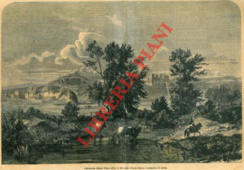 - - Panorama della Villa Livia e dei suoi avanzi nella campagna di Roma.
