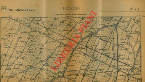 IGM. Carta d'Italia - - Bazzano. F 87 IV S.E.