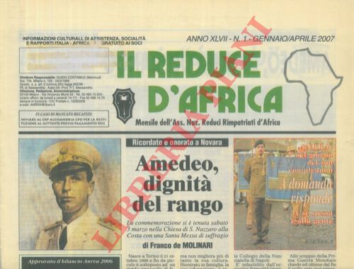- - Il reduce d'Africa. Mensile dell'Ass. Naz. Reduci Rimpatriati d'Africa.
