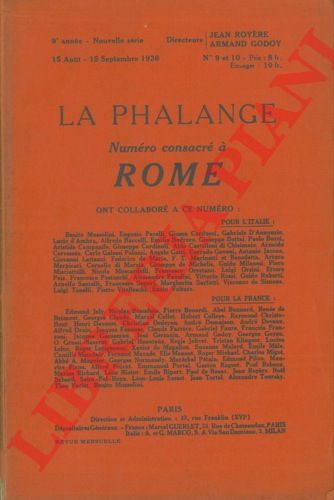 - - La phalange. Numro consacr  Rome.