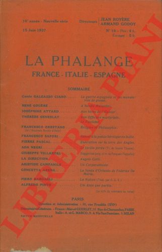 - - La phalange. France - Italie - Espagne.