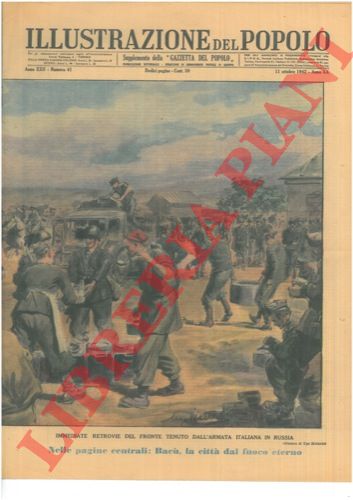 MATANIA Ugo - - Immediate retrovie del fronte tenuto dall'armata italiana in Russia. Noi siamo ipnotizzati dal fronte, ma gli uomini in prima linea non combattono sempre e non sempre sono impegnati a organizzare linee di difesa o di approccio. Molte volte le sorti della battaglia dipendono dalle retrovie, ed  qui che si svolge una vita incessante...
