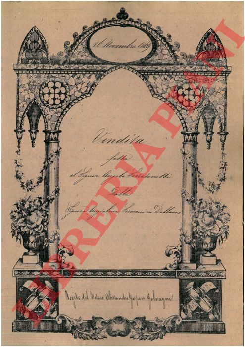 Serrazanetti - Dallamore - Vendita di una possesione detta San Domenico posta nel Comune di Viadagola, territorio di Quarto di Sotto