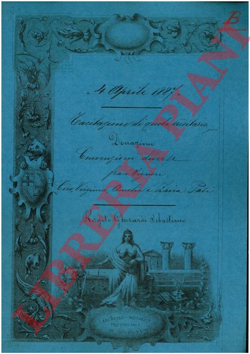 Pasi - Tacitazione di quota ereditaria consistente anche in un fondo detto Merlino posto nel Comune di Serravalle