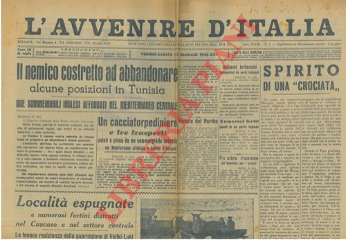 - - Il nemico costretto ad abbandonare alcune posizioni in Tunisia.