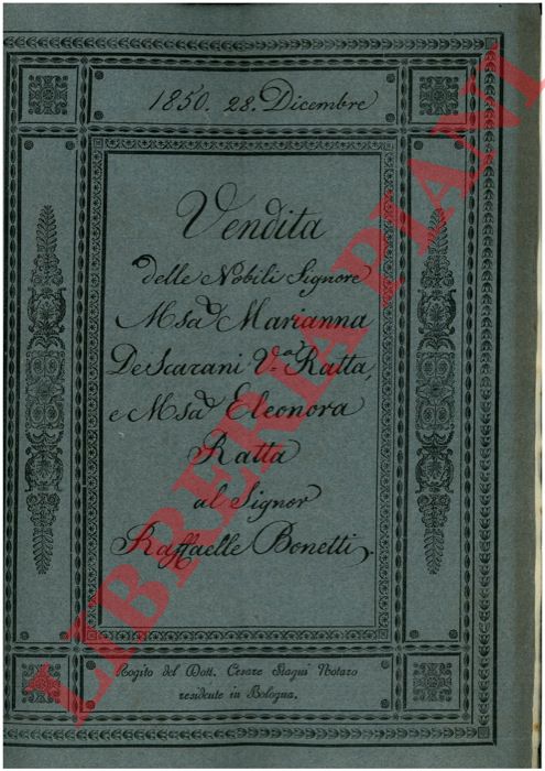 Mosa - Bonetti - Vendita di tavole di terreno posto in S.Martino di Sopra
