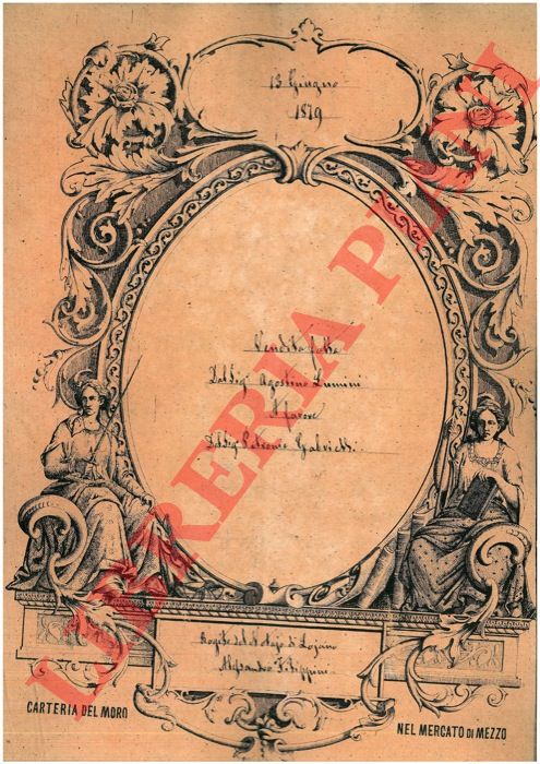 Lumini - Galvinelli - Vendita di una casetta posta il luogo detto C di Giusto e di due tratti di terreno detti Il Prato e Campedino sotto Casa, Parrocchia e Comune di Pian del Voglio,