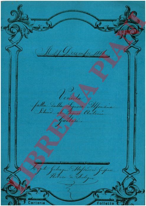 Slvani - Gaibari - Vendita di un predio detto Ai Prati posto a Sala Bolognese, territorio di Padulle.