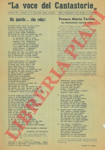 DE ANTIQUIS Lorenzo - - La luna = La voce del cantastorie. Novembre 1969.