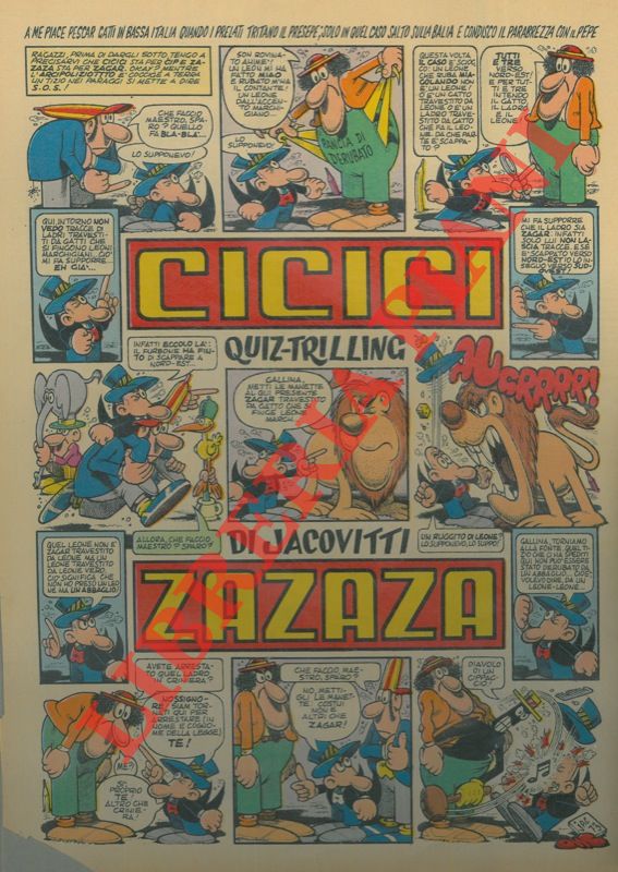 Jacovitti - - Cicici Zazaza. Quiz.trilling.