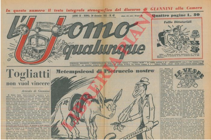 - - L'Uomo Qualunque.