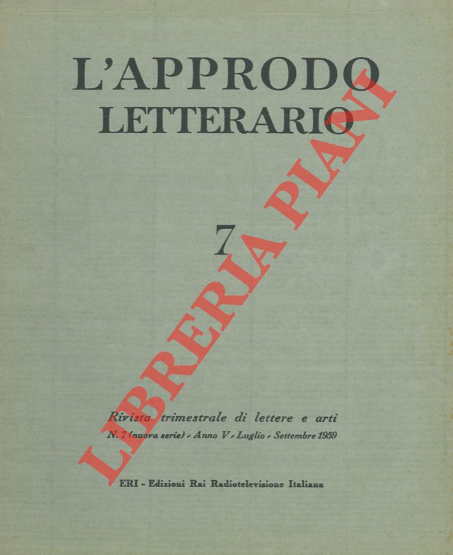 - - L'approdo letterario. Rivista bimestrale di lettere e arti.