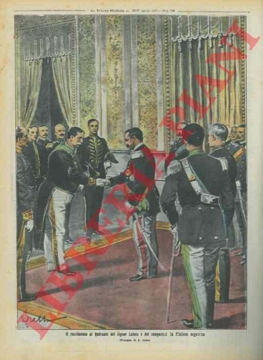 ABBO E. - - Il ricevimento al Quirinale del signor Lainez e del component la Missione Argentina.