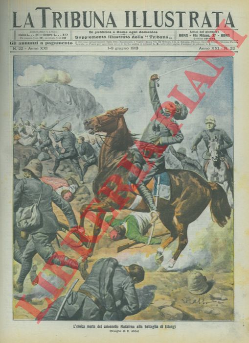 ABBO E. - - L'eroica morte del colonnello Madalena alla battaglia di Ettangi.