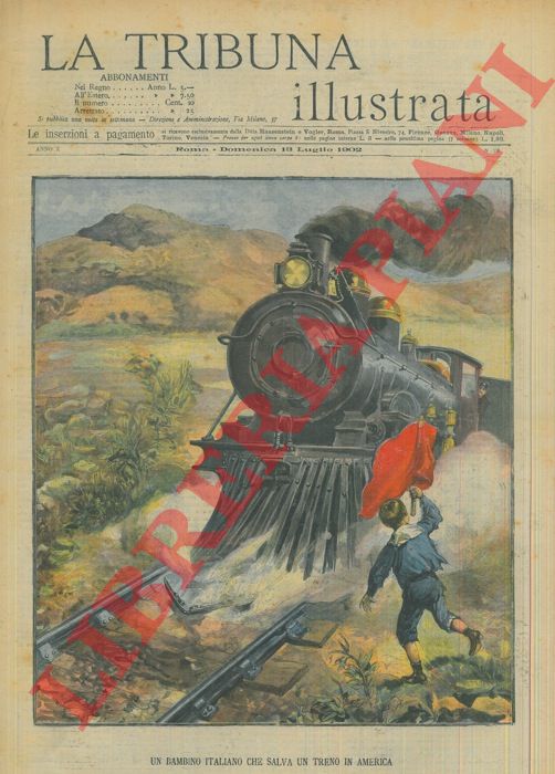 - - Bambino italiano salva treno in America.