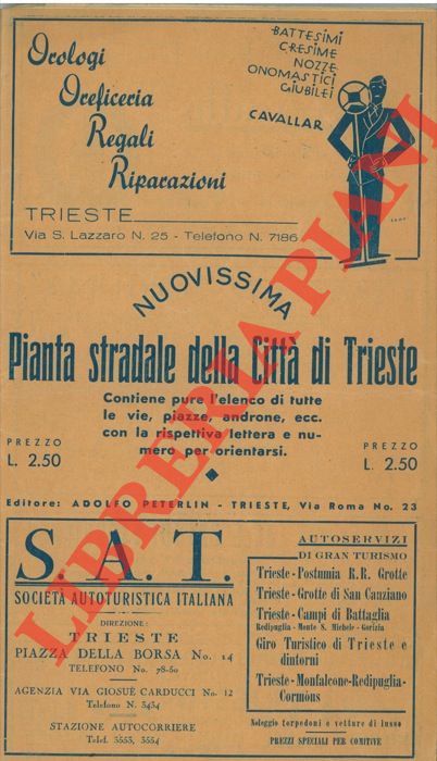 - - Nuovissima Pianta stradale della Citt di Trieste.