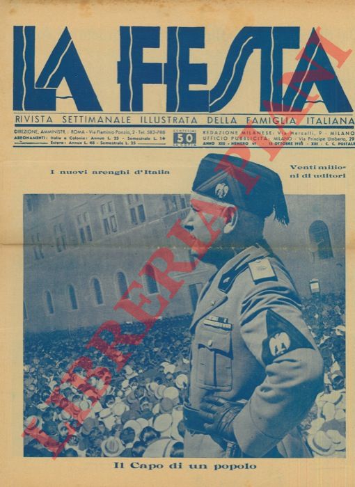- - La Festa. Rivista settimanale illustrata della famiglia italiana