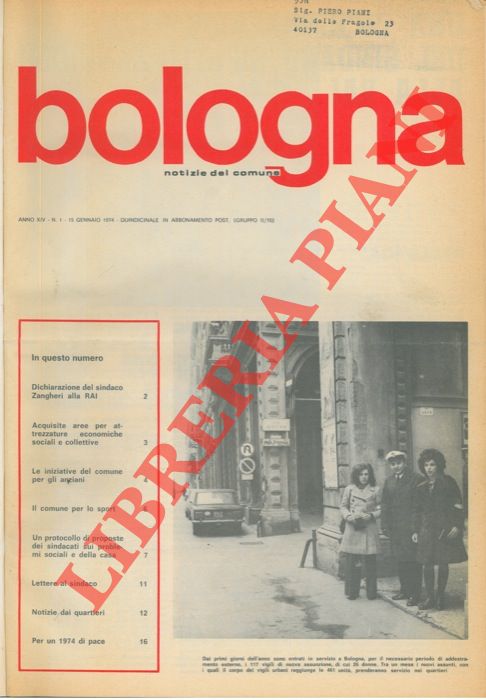 - - Bologna. Notizie del Comune.