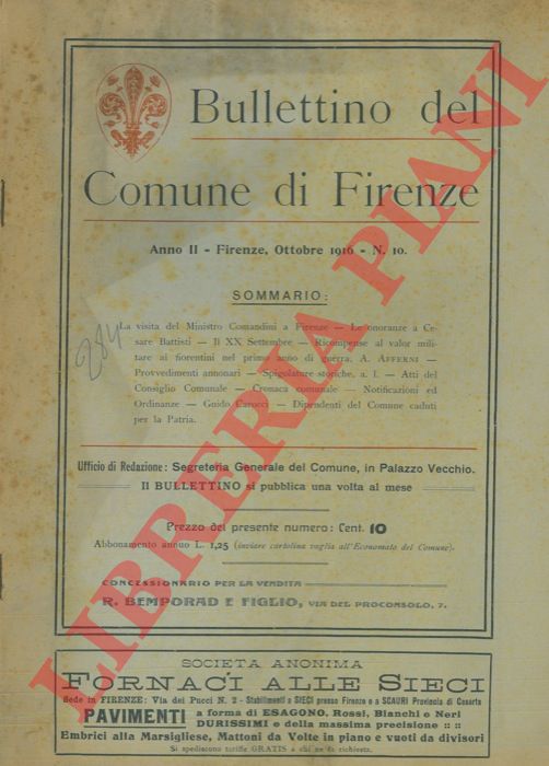 - - Bullettino del Comune di Firenze.