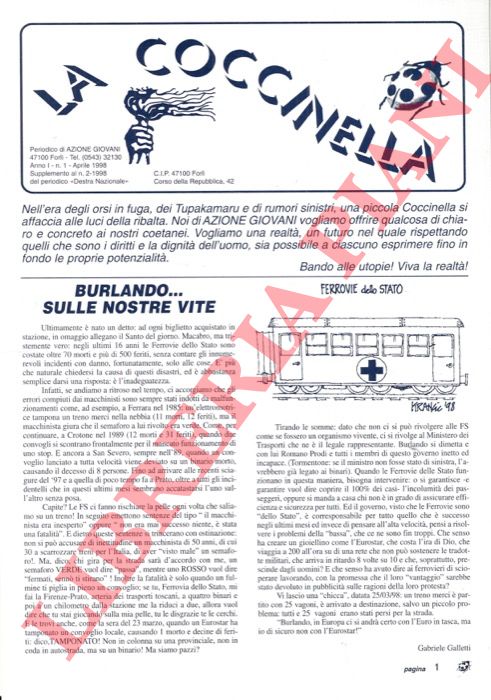 - - La coccinella. Periodico di Azione Giovani.